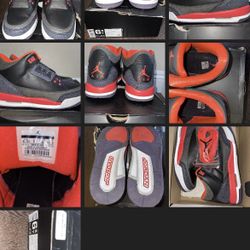 Jordan 3 Retro Crimson Size 6.5Y