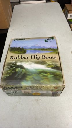Rubber hip boots worn once
