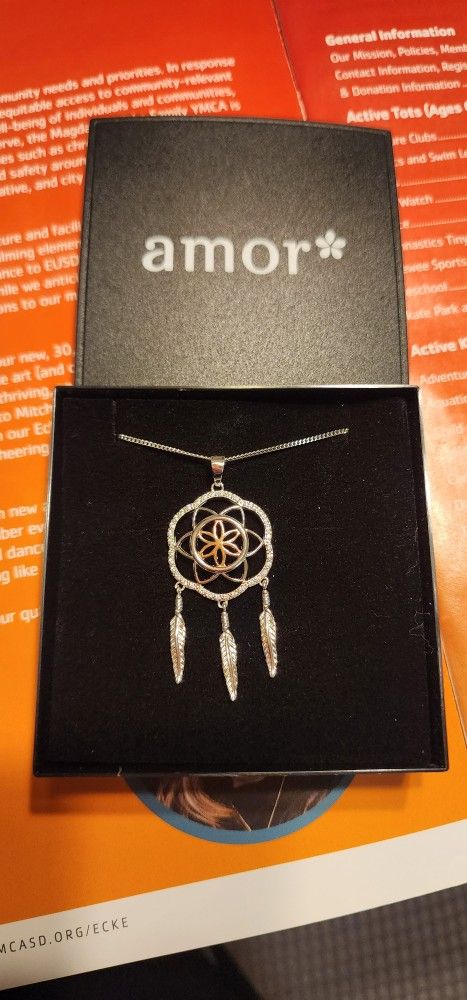 Necklace Dreamcatcher Brand New 925 Sterling Silver