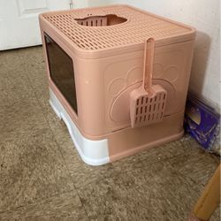 Pink Cat Litter Box
