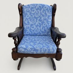 Reupholstered Solid Wood Rocking Chair – $125