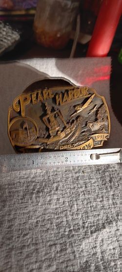 HEIRLOOM belt buckle, Pearl Harbor 50th Anniversary