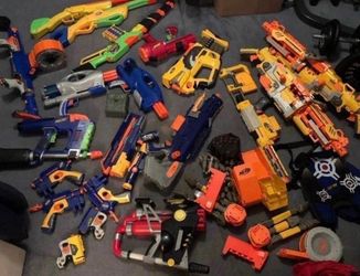 NERF Dart Gun Lot Mixed Foam Dart Blasters & Accessories Collection - lot