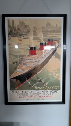 Vintage Style Poster -:French Line - Reproduction