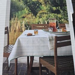 Hearth and Hand Magnolia Oblong Easy Care Wipe Clean 60 x 84 Wipeable Tablecloth