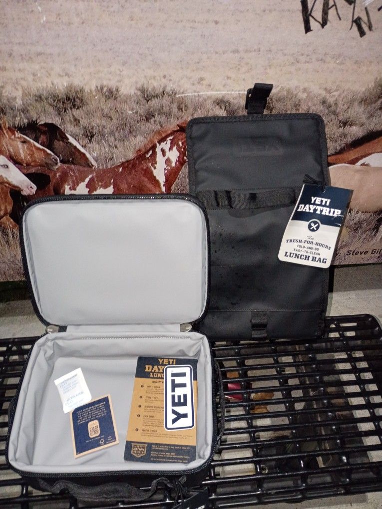 2 Brand New Black Day Trip Yeti Lunch Box & Bag Coolers