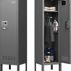 Metal Cabinet Home Office Storage,Lockers,Lockable Employees Metal Locker with Door,54" Height Steel Locker,Lockable Steel Locker for Gym,School,Home,