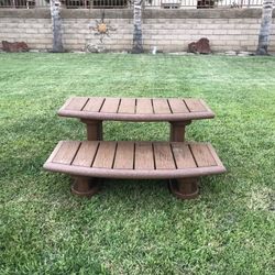 Brown Fiberglass Jacuzzi Steps  32-1/2” Width X 14” Height 27-1/2” Depth 