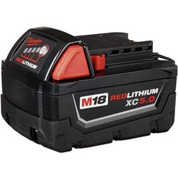 M18 5.0ah Milwaukee Battery Redlithium XC 5.0