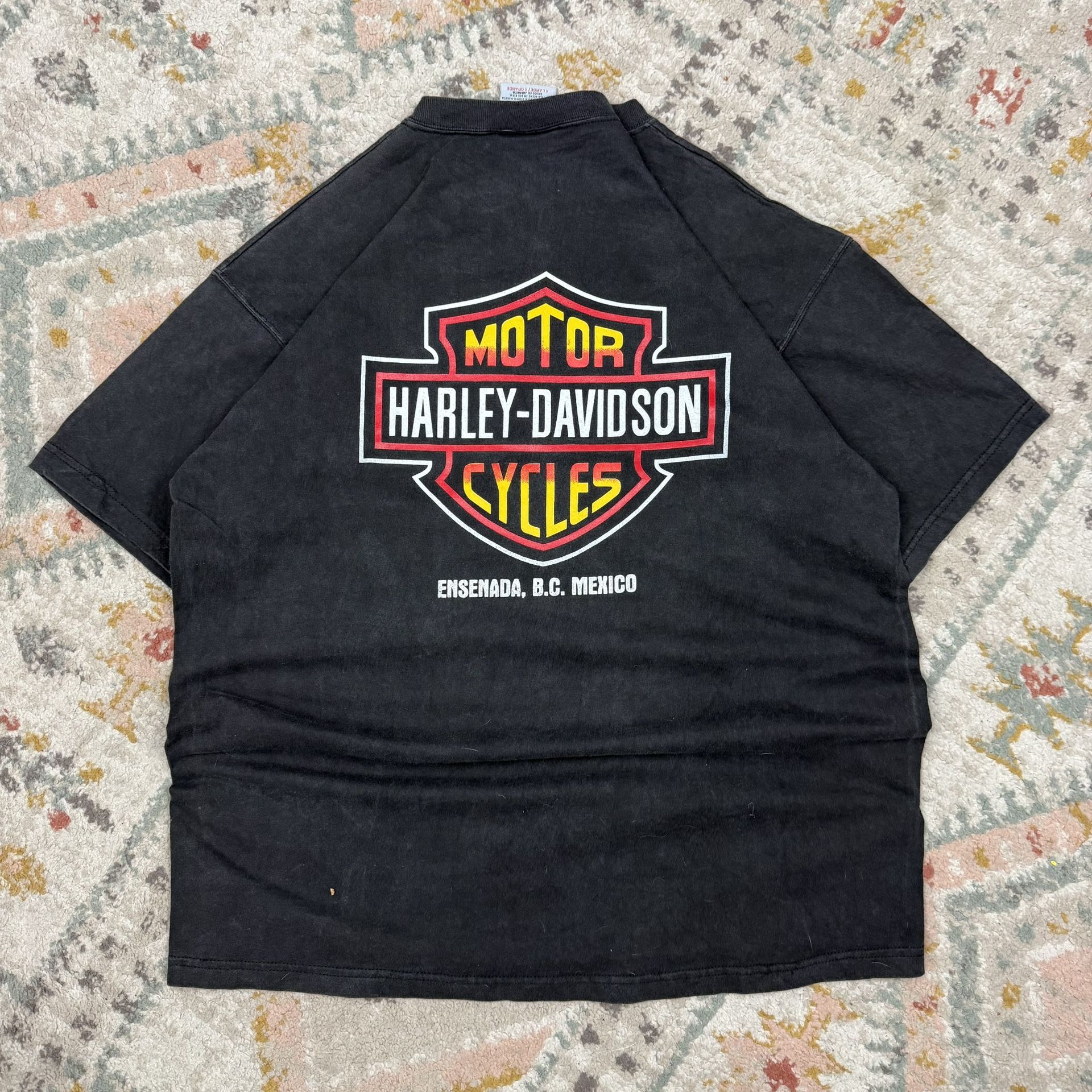 Vintage Faded Harley Davidson Big Logo T Shirt