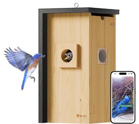 Birdfy Bird House with Camera Inside with Iron Guard, Al Identify & Nest Story, 1080P HD & Night Vis