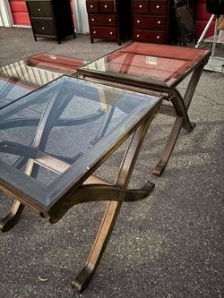 Coffee table with matching end tables