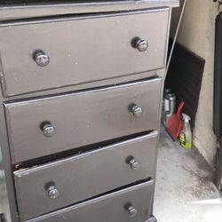 Dresser Black 4 Drawer Heavy Wood