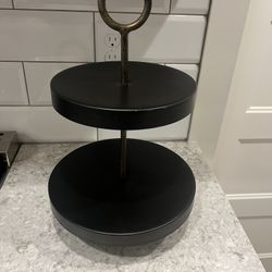 Black Metal Tiered Tray $15