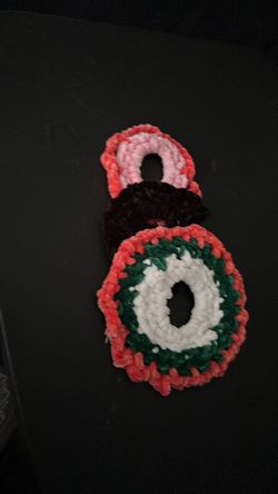Crocheted scrunchies