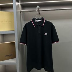 Moncler Polo Shirt In Cotton Piquet