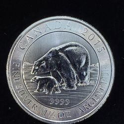 (2015)1 & 1\2 OZ Silver Proof Coin 1.5oz