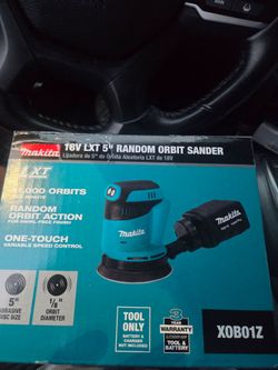 Makita XOB01Z LXT lijadora orbital aleatoria inalámbrica con batería de ion de litio de 18 V - 7000, 9500, 11 000 OPM, 5"
18V Lithium-Ion Platform | 5