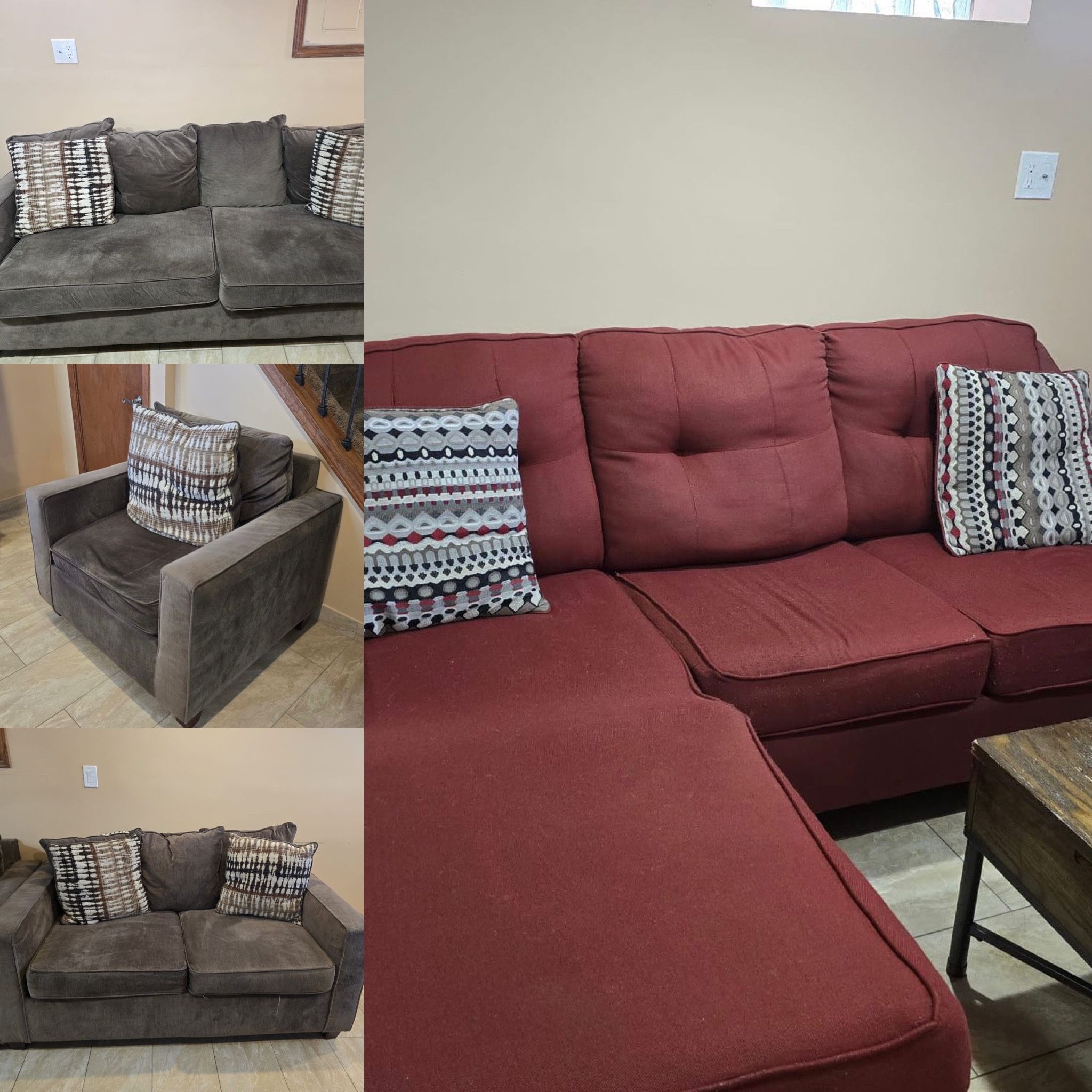 4 Piece Sofa Couch Set