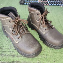 Skechers Work Steel Toe Air Cooled Boots Men Size 9.5 Wide 