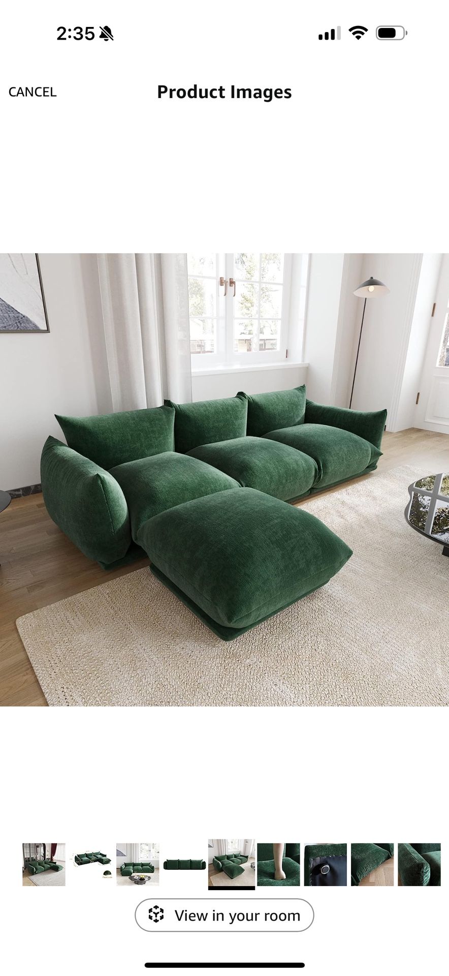 Green Modular Couch Brand New 
