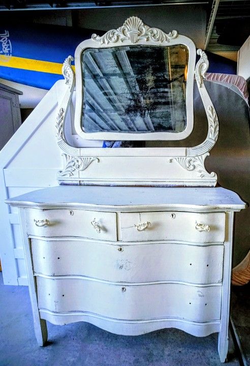 Antique Dresser With Mirror