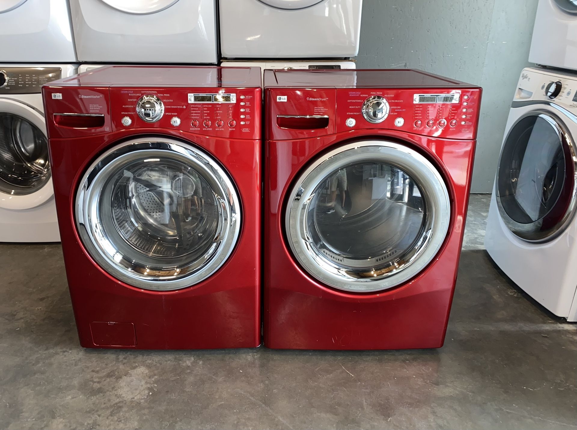 LG LARGE CAPACITY WASHER DRYER ELECTRIC SET
