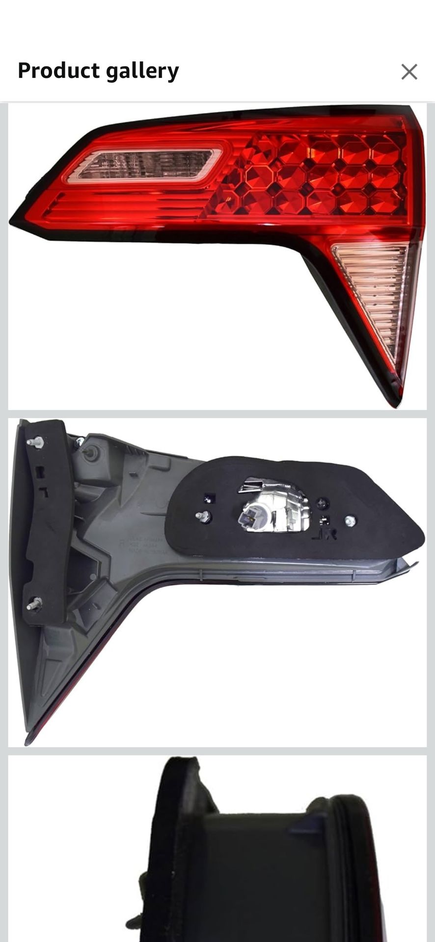 Right Passenger Side Halogen Inner Tail Light CAPA Certified Compatible With Honda HRV 2016-2018