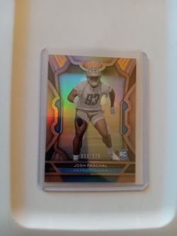 2022 Panini Certified Josh Paschal Bronze Rookie Mirror Numbered 99/275 Card # 184