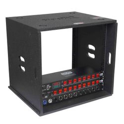 ProX XS-BLAQ10U14 10U Rack Case 14" Deep Vertical Amp Rack Polyurea
