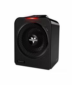 Vornado Forced Air Velocity 5 Whole Room 1500-Watt 5118 BTU Electric Space Fan Electric Heater Furnace, Black