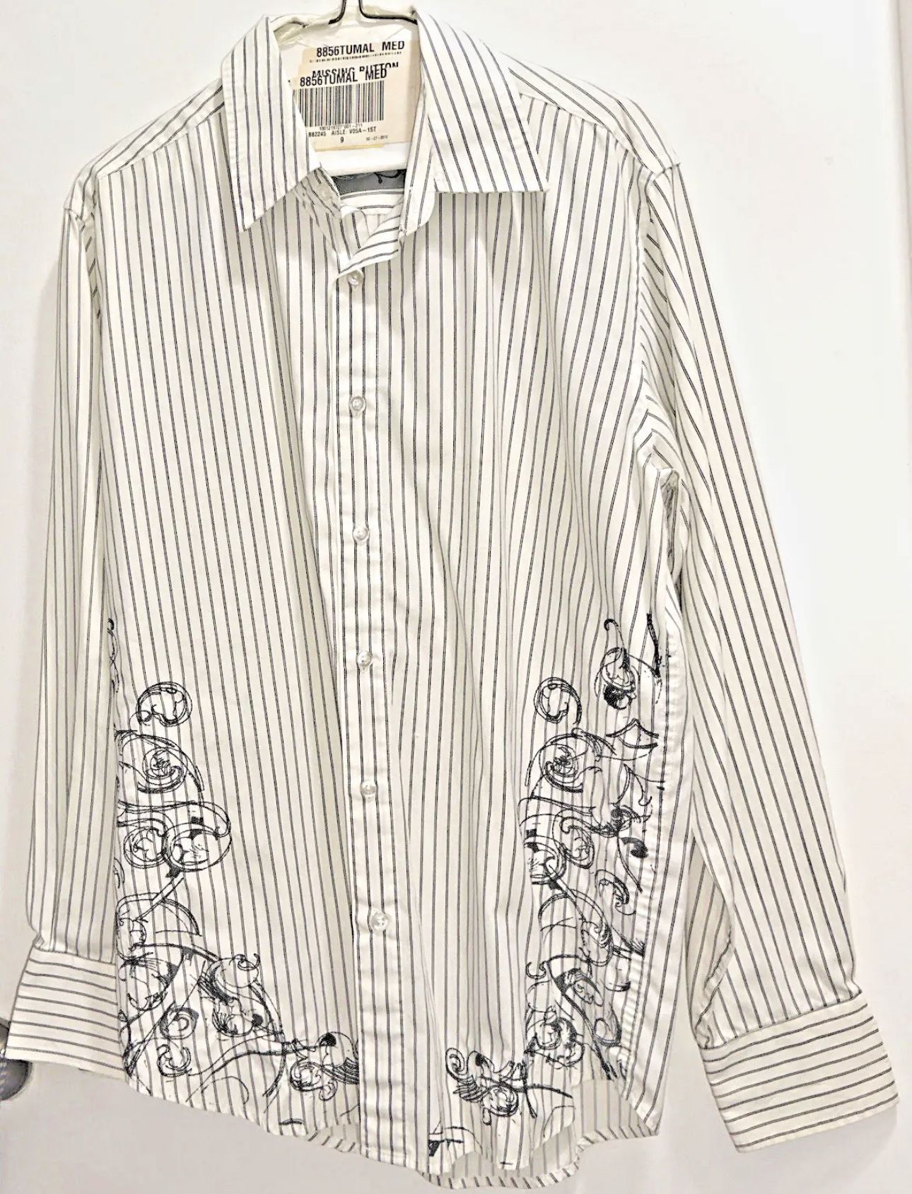 Bruno New York Men’s M Black/white Button Down Shirt