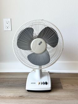 Oscillating Table Fan for Bedroom, 12-Inch & 3 Speeds