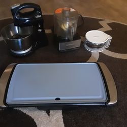 Food Processor, Mixer, Electric Gridle 