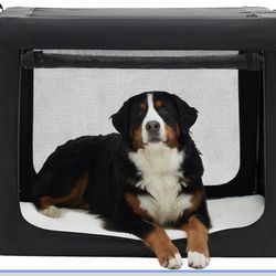 New 42” Foldable Portable Travel Crate  Soft-Sided Travel Carriers for Dogs and Cats, 