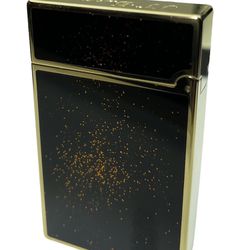 St. DuPont Lighter - Black Lacquer And Gold Dust 