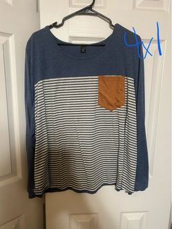 Women's Long Sleeve Striped Top 4XL