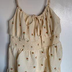 PACSUN LA Hearts Tie Front Tiered Mini Dress