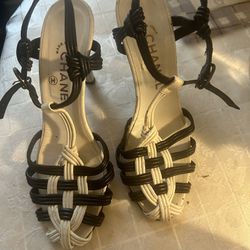 Authentic Chanel Leather Sandal