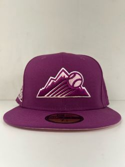 New Era Colorado Rockies Fitted Hat 25th Anniversary Side Patch Sz 7 1/2
