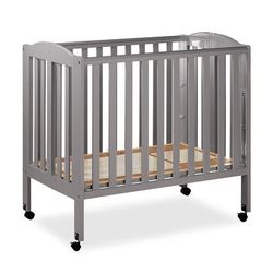 Dream On Me 3 in 1 Portable Folding Stationary Side Crib in Steel Grey ⭐NEW IN BOX⭐