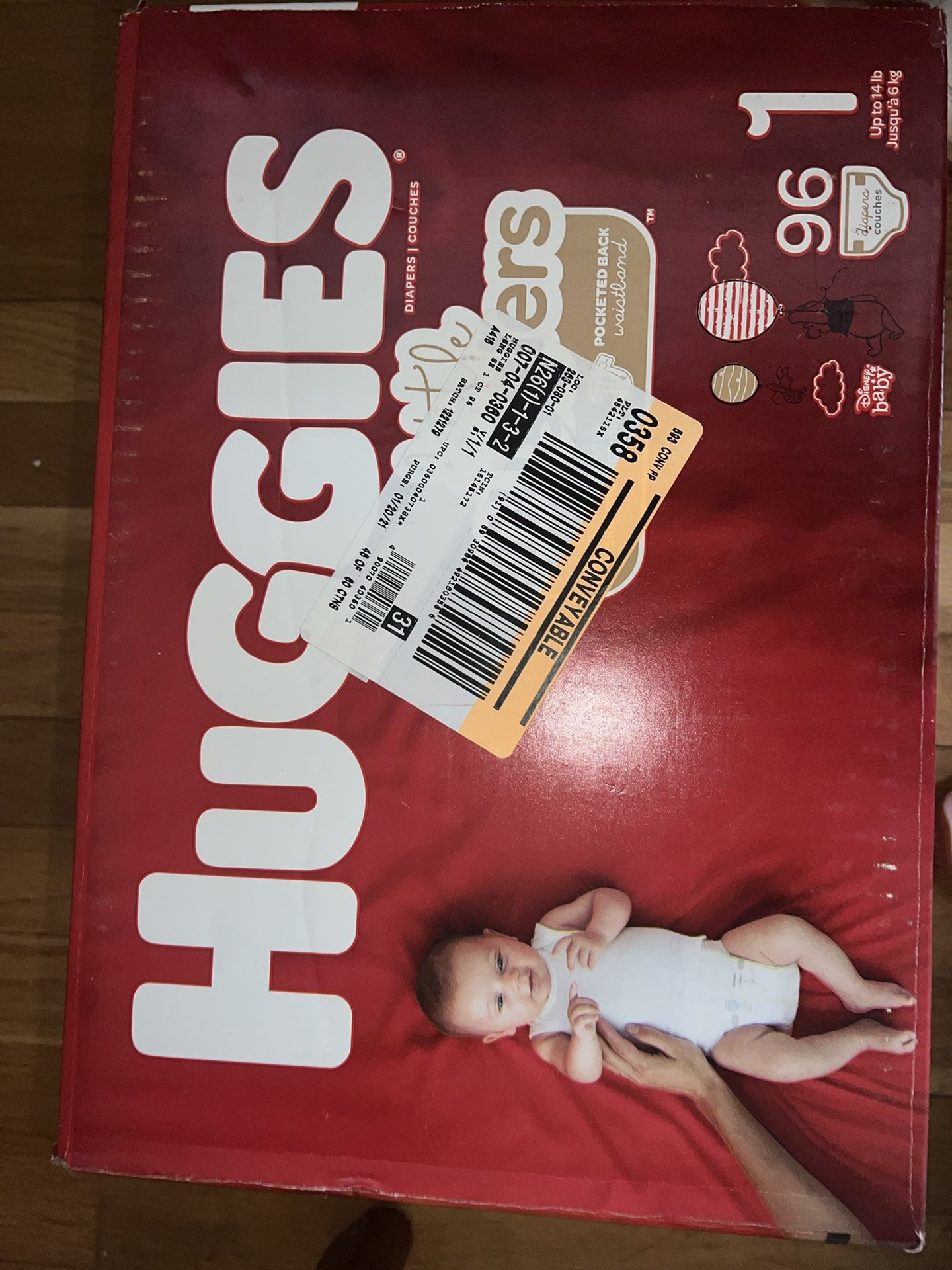 Unopened 96pck Huggies 