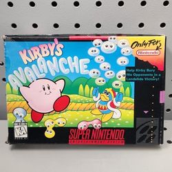 Kirby's Avalanche For Super Nintendo Complete In Box 