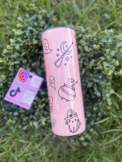 Custom Pink Halloween Cups