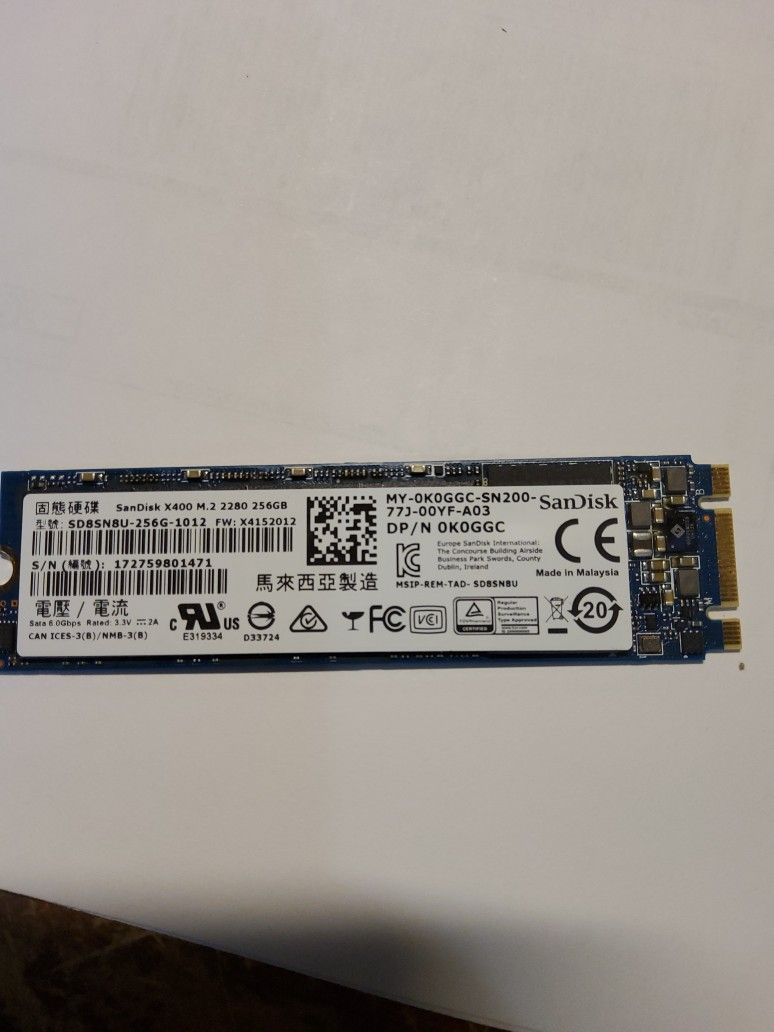 SanDisk X400 256 GB m.2 SATA SSD
