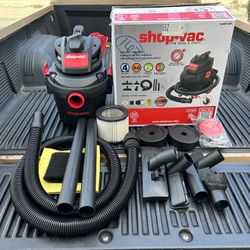 NEW Shop-Vac 4-Gallon 6 HP Corded Wet/Dry Shop Vacuum w/Accessories