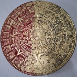 Aztec Calendar (Red/Gold)