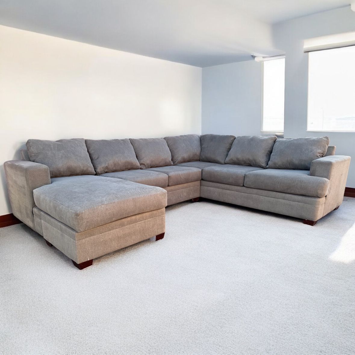 Bonaterra Charcoal Grey Couch - U Sectional - Delivery Available