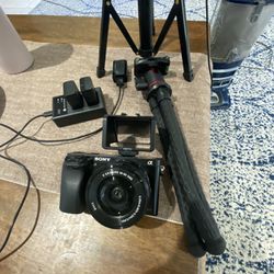 Sony a6000 camera with equipment