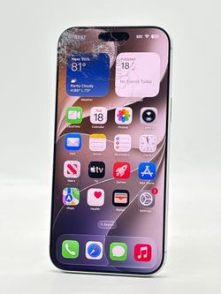 Unlocked Apple iPhone 17 Pro Max A3257 256GB Silver - Cracked Read!